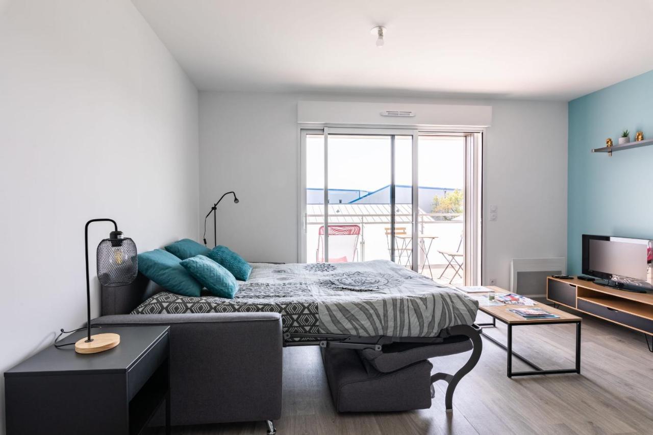 L'Ecume - Studio Moderne Avec Grand Balcon Et Place De Parking Lägenhet Dinard Exteriör bild