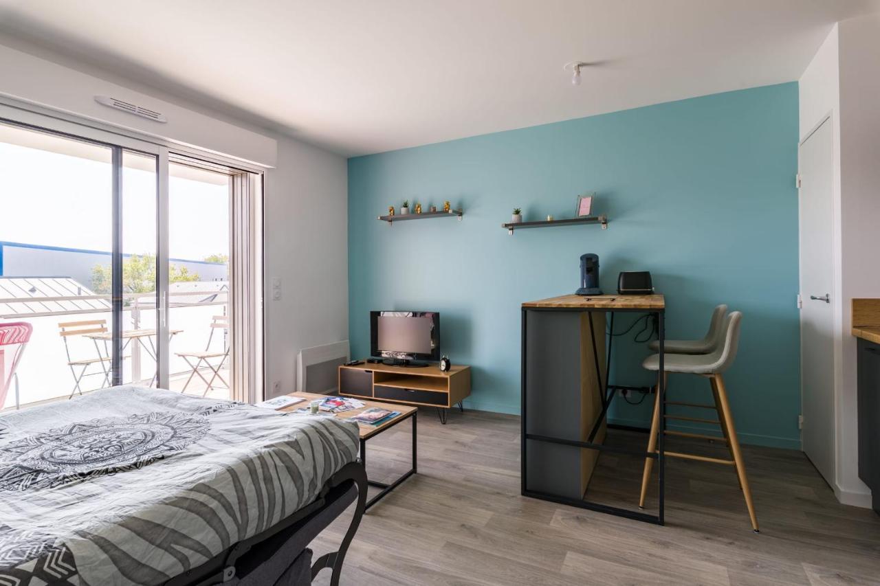 L'Ecume - Studio Moderne Avec Grand Balcon Et Place De Parking Lägenhet Dinard Exteriör bild